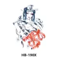 Waterproof temporary tattoo sticker for arm, Chinese style large body art design perfect. - HB-190X / 210*148mm