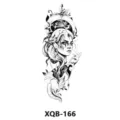 Waterproof temporary tattoo sticker, black ocean fantasy woman design, body art decor. - XQB-166 / 210x114mm