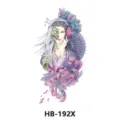Waterproof temporary tattoo sticker half arm dark gothic geisha design for body art. - HB-192X / 210*148mm