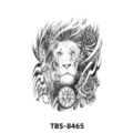 Autocollant de tatouage temporaire imperméable bras lion rose montre esquisse totem design. - TBS-8465 Lion et Montre de Poche