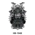 Japanese samurai temporary tattoo sticker waterproof half sleeve large design body art - HB-194X / 210*148mm