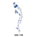 Adesivo per tatuaggio temporaneo al succo d'erba con design floreale e colibri per l'arte corporea. - GZS-128