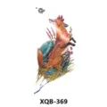 Autocollant de tatouage temporaire imperméable avec joli renard et motif floral pour art corporel. - Renard et Fleurs (XQB-369)
