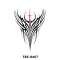Autocollant de tatouage temporaire totem tribal abstrait avec croix rouge imperméable - TBS-8467 Croix Rouge et Ailes