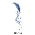 Adesivo per tatuaggio temporaneo al succo di pianta design piuma impermeabile durevole - GZS-130