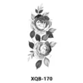 Waterproof temporary tattoo sticker with elegant rose floral design for body art decoration. - XQB-170 / 210x114mm
