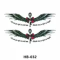 Waterproof temporary tattoo sticker gothic wings key bow body art for men and women - 210*148mm / Wing Key (HB-032)