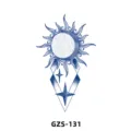 Adesivo per tatuaggio temporaneo di succo erbaceo con sole luna stelle design geometrico - GZS-131