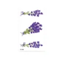 Waterproof lavender temporary tattoo sticker set with three beautiful floral bouquet designs. - Lavender Style (K-048)