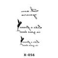 Tatuaggio temporaneo con citazione in inglese e design di fata per collo e mano. - Silhouette di Fata (X-056)