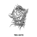 Autocollant de tatouage temporaire imperméable esquisse masque démon Hannya variante. - TBS-8470 Visage de Fantôme Hannya