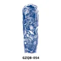 Full arm herbal juice temporary tattoo sticker, blue Greek god rose compass design variant. - Mythological Portrait (GZQB-054)