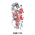 Waterproof temporary dragon tattoo sticker, cool body art transfer design for men and women. - XQB-174 / 210x114mm