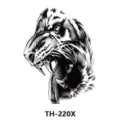 Temporary tiger tattoo sticker black wildlife design SKU TH-220X waterproof body art. - TH-220X / 210*148mm