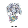 Colorful owl and lantern tattoo sticker for women, perfect for arm or body art decoration. - TH-268 / 210*148mm