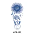 Adesivo per tatuaggio succo vegetale girasole geometrico luna tatuaggio temporaneo - GZS-136