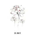 Adesivo per tatuaggio temporaneo di loto in inchiostro cinese arte corporea design floreale - Loto (X-061)