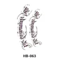 Dark gothic calligraphic temporary tattoo sticker sheet arm body art design model HB-063 - HB-063
