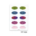 Leopard print eye shadow stickers party stage eye makeup temporary face tattoos 1 pair - Animal Texture Style (YYT-024)