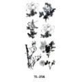 Adhesivo de tatuaje temporal floral con tinta, diseño tradicional chino para brazo. - TL-256