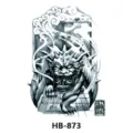 Waterproof temporary tattoo sticker with mythical beast design, perfect for arm and chest art. - HB-873