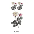 Pegatina de tatuaje de rosa vintage impermeable arte corporal floral para brazo mano - TL-257