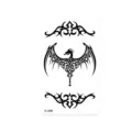 Hoja de pegatinas de tatuaje temporal impermeable tribal de dragón negro para arte corporal - K-86 Dragón Tótem