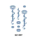 Herbal temporary tattoo sticker featuring lotus and script designs for waterproof body art. - GZ-087