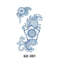 Herbal semi-permanent juice tattoo sticker waterproof floral arm body art design GZ-301 - Floral Paisley Style (GZ-301)