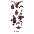 Adhesivo de tatuaje temporal tribal de corazón de rosa colorida arte corporal brazo - TL-260
