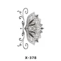 Lotus Vine Temporary Tattoo Sticker Black Floral Body Art Skin Decoration SKU Variant - Lotus Vine (X-378)