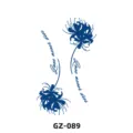 Herbal juice temporary tattoo sticker featuring spider lily and love never dies English quote design. - GZ-089