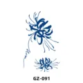 Herbal semi-permanent waterproof spider lily tattoo sticker for women and men art design. - GZ-091