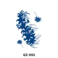 Herbal Tattoo Sticker Blue Spider Lily Botanical Waterproof Semi-Permanent GZ-092 - GZ-092