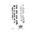 Hoja de tatuaje temporal impermeable con citas en inglés góticas y diseño de corona. - K-93 Frases Góticas