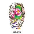 Waterproof temporary tattoo sticker featuring lotus and wave design, model HB-074 for arm. - HB-074