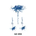 Blue spider lily herbal temporary tattoo sticker waterproof long lasting juice tattoo GZ-094 - GZ-094