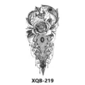 Black and white rose lace tattoo sticker, waterproof body art for full arm design style. - Lace Floral Totem (XQB-219)
