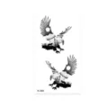 Adhesivo de tatuaje temporal impermeable con diseño de águila y bosque de doble exposición. - K-95 Águila Dotwork