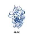 Herbal semi-permanent tattoo sticker lotus hand prayer beads waterproof body art design - GZ-741