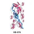 Lotus flower temporary tattoo sticker floral body art waterproof sticker HB-076 design - HB-076