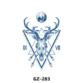 Herbal semi permanent tattoo sticker waterproof deer skull geometric design long lasting art. - Deer Skull Moon Phase Style (GZ-283)