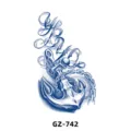 Herbal semi-permanent tattoo sticker with anchor and chain design, waterproof juice half-arm body art. - GZ-742