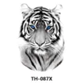 White Tiger Temporary Tattoo Sticker with Striking Blue Eyes Body Art Design TH-087X - TH-087X