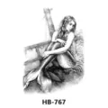 Tatouage temporaire étanche sirène pour bras, autocollant d'art corporel réaliste. - Sirène (HB-767)