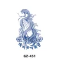 Herbal juice temporary tattoo sticker, snake and praying hands design, waterproof art. - GZ-451 / 180X110MM