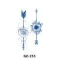 Herbal temporary tattoo sticker with rose and sunflower arrow design, semi-permanent body art. - GZ-255 / 110x180mm