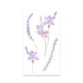 Watercolor purple floral temporary tattoo sticker sheet, fresh botanical art design. - K-525