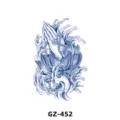 Semi-permanent herbal juice tattoo sticker featuring praying hands and lotus design. - GZ-452 / 180X110MM