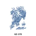 Herbal semi-permanent waterproof dragon temporary tattoo sticker for body art decoration. - GZ-370